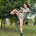 Kanon Miyahara Instagram - いつまでハイキックしてられるかなぁ😗😗