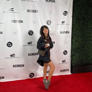 Kaori NeVille Instagram - Orbital Christmas made its LA premiere today. It was so nice to be reunited with this wonderful cast. It was amazing to get to see so much talent in one place at the @nfmla 

A shout out to Kirsten for helping me get ready today @thirtytwosalon 

#orbitalchristmas #model #actress #fyp #picoftheday #outfitinspo #redcarpet