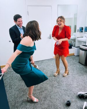 Kara Lindsay Instagram - Salt Lake City 3/9 with these fools that I like a lot
#LiveattheEccles
#BroadwayReview 
#🥰