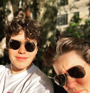 Kara Swisher Instagram - The Swishers are always prepared for a sunny day on a park bench in the West Village. Like today.