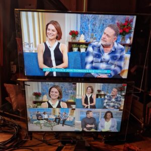 Kara Tointon Instagram - Today on @thismorning talking to the gorgeous @dermotoleary and @alisonhammond55 
about our show. @johnthomson2 
Second ep tonight @channel5_tv 
#TooGoodToBeTrue

Wearing 
Dress - @sandroparis
Earrings - @talis_chains
Styled - @kelvinbarron