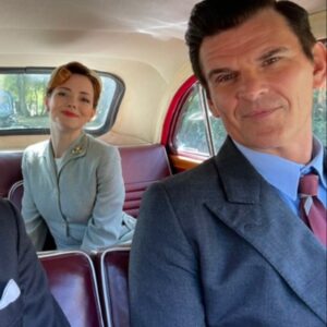 Kara Tointon Instagram - 50’s fun in the sun last summer with this lovely lot. #fatherbrown