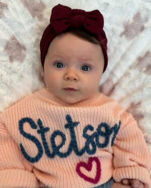 Kara Keough Instagram - 3 (and 3/4) months of this cutie. #StetsonLou #4thkidproblems