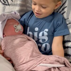Kara Keough Instagram - “It’s a girl!” Decker announced to an excited room on 11.1.23 at 5:43pm. Baby sister arrived three weeks early like her big brother Vaughn, weighing in at 8lbs 5oz and rocking a full head of dark hair. The first thing I saw was McCoy’s sweet chunky cheeks as we met our newest heaven-sent squish. She came screaming into our hearts and hasn’t stopped squawking since - earning @kyleboz’s best nickname yet: “Squeaks.” I can hear my dad’s voice as he would have said it, so I know it’s just right. Thank you to our birth team @fullcirclejax @4thtrimesterfitnessmethod for the most dreamy induction a girl could ask for - starting with a foley bulb comfy enough to trick-or-treat in (I went as Wonder Woman obviously) and ending with a hasty labor tub transition. The cherry on top was holding hands with Decker the Doula/Birth Photographer-In-Training as I brought her longest held wish earth-side: a baby sister. So many people prayed fiercely over this birth and we are seeping with gratitude that we got exactly what we prayed for: to bring our baby home. If you need me, I’ll be thanking God and pinching myself savoring the magic of Stetson Lou Bosworth.