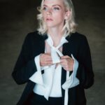 Kara Killmer Instagram - Shameless photo dump of some fun shots my man took after creatively turning the garage into a studio. 😂 Could be selling perfume or about to conduct an orchestra? 🤷‍♀️Thanks, boo.