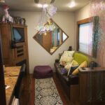 Kara Killmer Instagram - Here is a little peek into my behind the scenes #bts life on the set of @nbconechicago. Each of us passes the time differently. I wish I was an extraordinary reader, I’m only a mediocre reader so far, but I do love to craft. Every season I find some way to artfully nest in my trailer. One year I recycled old script pages and painted a water color garden, including hanging wisteria. Another year @boneslullo gave me a swatch book of light gel samples and I made chandeliers and twinkly light backlit mosaics. Once I had wallpaper that was iridescent, and once it was gold. I’ve had small water fountains, bubble machines, books, and instruments to compliment the space. A nest needs a broad repertoire of artistic distractions. I get inspired by several different large scale art installation artists like @emmanuellemoureaux (“Color of Time”), @soosunnypark (“Unwoven Light”), and @ashleyrenuart. Sometimes the best way to fuel one work is to do other work alongside it. It’s not good or bad, it’s just fun. It’s enjoyable discovering each season what will become the environment that year and what resource can be up-cycled into something whimsical. May you be inspired by these artists I’ve mentioned here and maybe go and make something up yourself soon! This year’s isn’t finished yet, so I can’t share it, but these are a few of the past seasons.