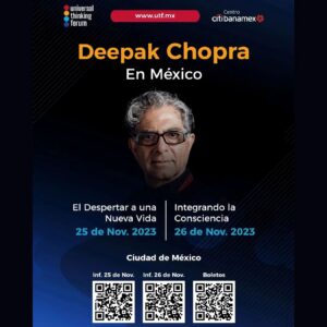 Karen Leone Instagram - Feliz de ser parte de Universal Thinking Forum @utf_deepakchopra como Terapeuta Holística integral compartiendo una práctica de Meditación y Constelaciones Familiares.
Y poder compartir con Deepak Chopra🙂🙏🏼
25 y 26 de Noviembre en el centro City Banamex. Ahí nos vemos???
Links en mis stories o enviame un DM
.
.
.
#deepakchopra #consciencia #amor #sanacion #centrobanamex