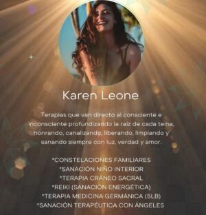 Karen Leone Instagram - Estas herramientas me ayudaron a mi proceso de sanación, por eso me preparé con cada una de ellas para poder compartirlas con amor.
Feliz de acompañarte en este proceso.✨💜✨
.
.
.
#terapia #sanacion #amor #constelacionesfamiliares
#5lb #hammer #craneosacral #angeles #reiki #niñointerior #luz #paz #sanar #despertar #amar