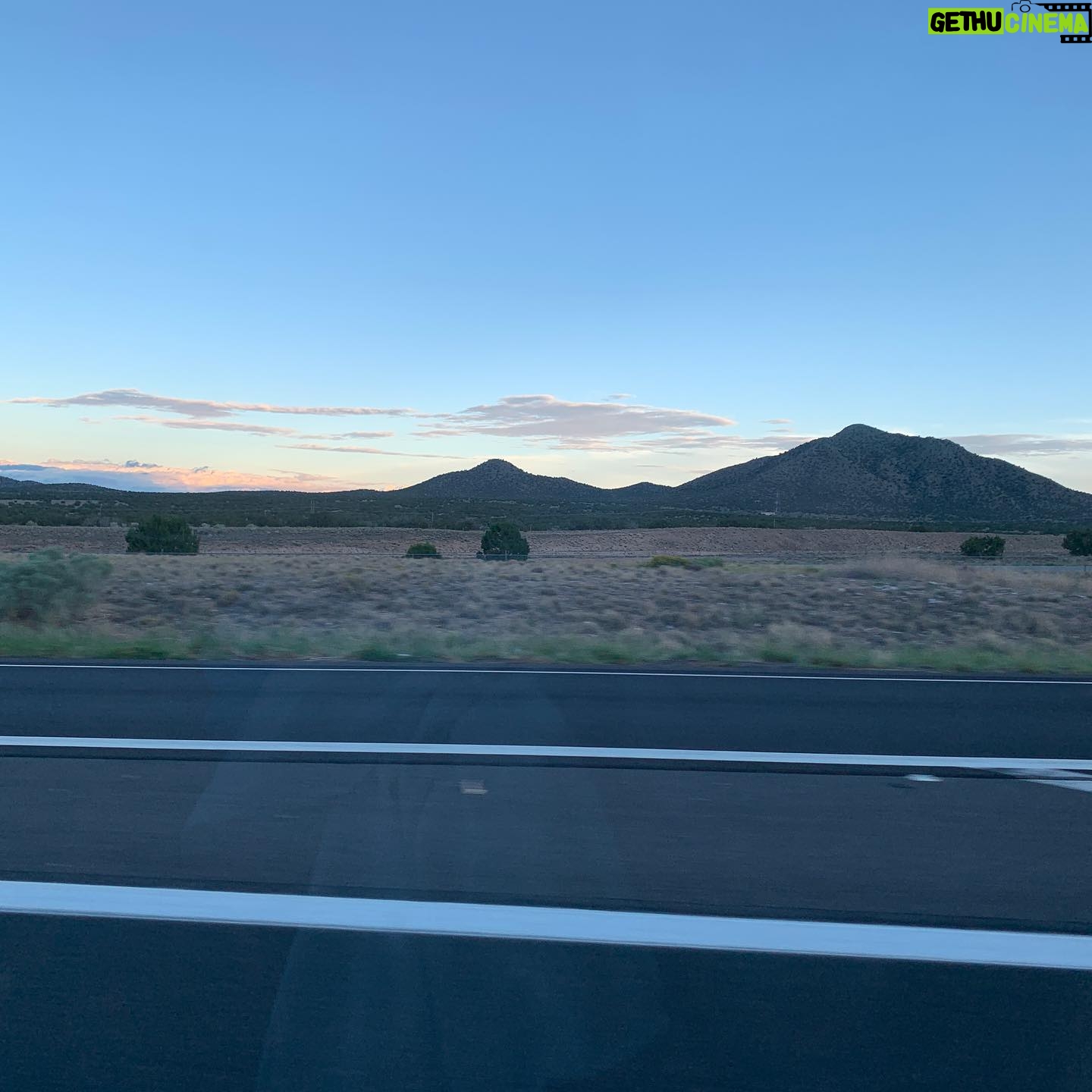 Karen Olivo - 2.1K Likes - Santa Fe…thank you. Mountains with cloud hats, Mata Ortiz pottery, Green Chile Apple fritter (not pictured…because), and the breakfast burrito to end all breakfast burritos (also not pictured).