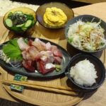 Karen Otomo Instagram – 基本的に、
切るだけ、
焼くだけ、
炒めるだけ。

数日分ですが、全部似てる感じ。
でも、おうちで食べるご飯がホッとするので好きです。