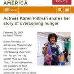 Karen Pittman Instagram - I open up and share a bit of my own very personal experience with food insecurity with @feedingamerica - an organization that I volunteer with and support. I hope to inspire you. Go to my Instastory to get the link to my blog. And please consider supporting @cityharvestnyc and @feedingamerica Thank you. ❤️