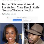 Karen Pittman Instagram - Over the moon to work w Lovie, Michael, Wood and the entire production in @netflix new series “Forever,” written and produced by my longtime friend, the extraordinary @marabrockakil 💜 You can see the full article on Instastory.