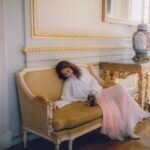 Karena Lam Kar-Yan Instagram - Louis Vuitton SS24 📍Hotel Shangri-La Paris #photo @harrisontsui #makeup @wi11wongofficial #hair @kristywailing #wardrobe @louisvuitton