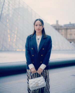 Karena Lam Kar-Yan Instagram - Our Dearest Nicolas @nicolasghesquiere , congratulations on your 10th Anniversary with @louisvuitton! I am mesmerised to see this artistic and bold F/W 24 show. 

Ps: So happy to have @claaragalle seated next to me throughout, such a beautiful being.