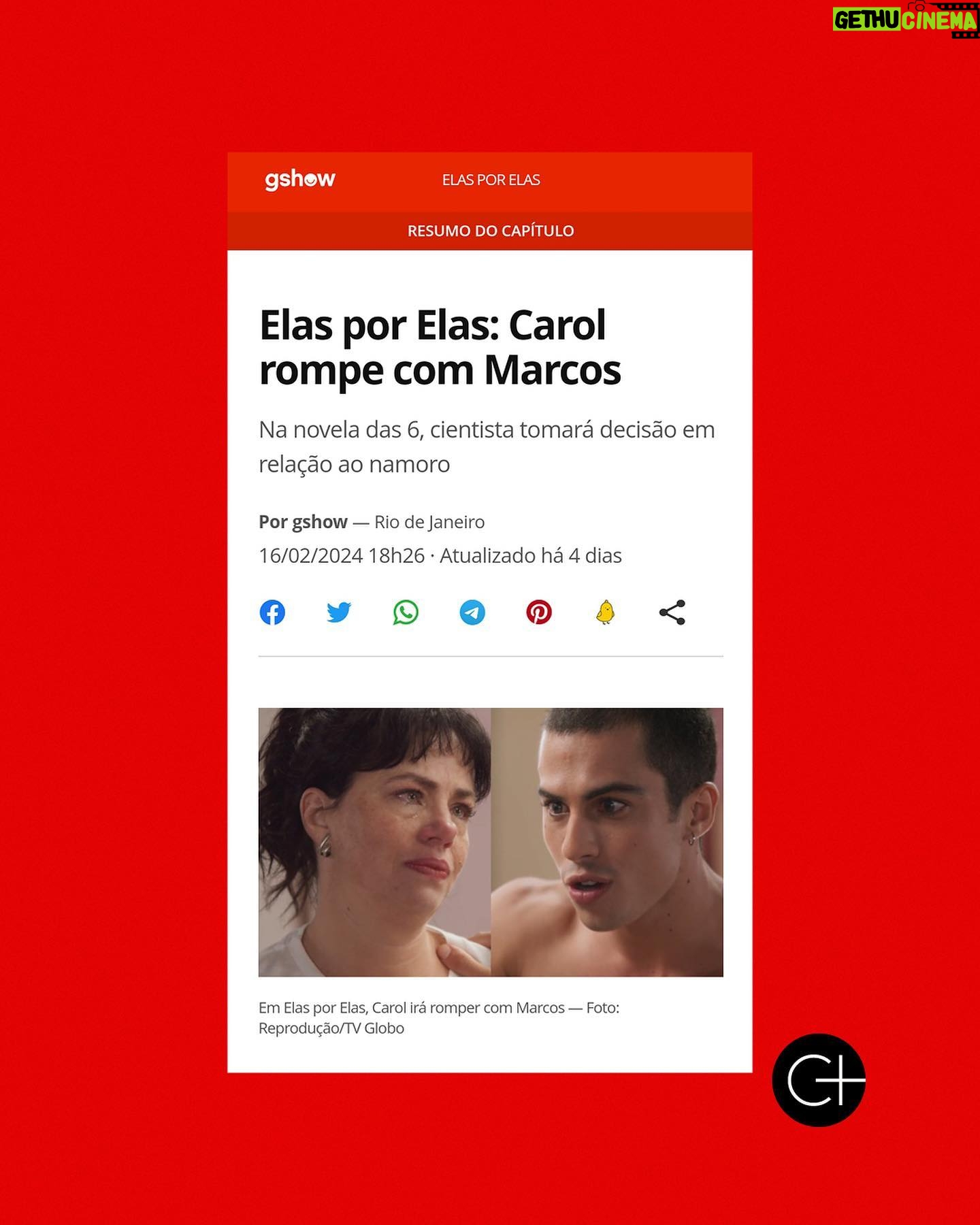 Karine Teles Instagram - 📺✨Vivendo a personagem Carol em Elas por Elas, novela das 18h da Globo, Karine Teles arrancou elogios do pĂşblico por sua performance quando Carol rompeu o relacionamento com Marcos. Quem aĂ tambĂ©m assistiu a cena?🙋‍♂️NĂŁo perca os prĂłximos capĂtulos de Elas por Elas Ă s 18h, de Segunda Ă Sábado na Globo.