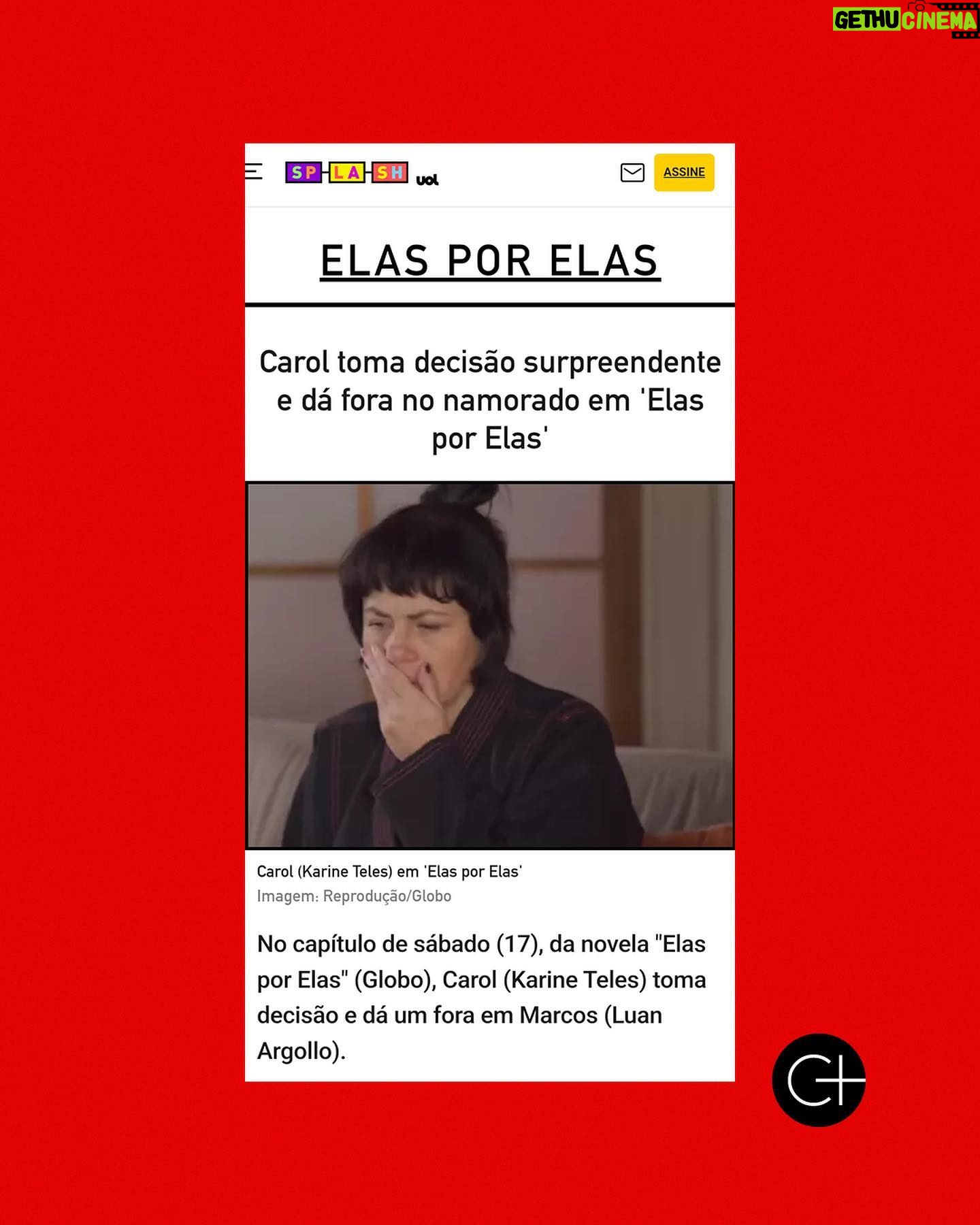 Karine Teles Instagram - 📺✨Vivendo a personagem Carol em Elas por Elas, novela das 18h da Globo, Karine Teles arrancou elogios do pĂşblico por sua performance quando Carol rompeu o relacionamento com Marcos. Quem aĂ tambĂ©m assistiu a cena?🙋‍♂️NĂŁo perca os prĂłximos capĂtulos de Elas por Elas Ă s 18h, de Segunda Ă Sábado na Globo.