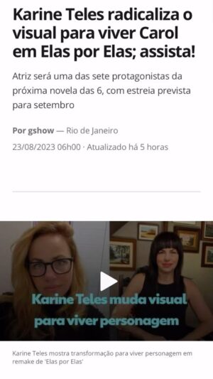 Karine Teles Instagram - Hoje vai ao ar o último capitulo da novela. Foi coisa pra caramba. Jornada mesmo. Missão cumprida. #fizateumreels