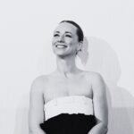 Karine Vanasse Instagram - @gol.shaah, wearing your design felt once again like liberated yet sophisticated elegance. Styled by @indiannna wearing Canadian brand @gol.shaah and Montreal jewelry brand @lly_atelier Makeup & hair by @jodiurichuk @plutinogroup 📷 George Pimentel Photography