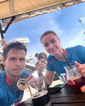 Karolína Muchová Instagram - In Prague, speed was secondary; what mattered was the journey we embarked on together with @rwttc. Our goal transcended personal achievements, aiming to give every child the joy of the race and the liberating rush of the wind. Though the marathon tested our limits, it ended in a triumph of collective will, where every runner, every stride, marked a victory. A memorable half marathon for all, powered by heart. @runczech
