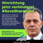 Karoline Herfurth Instagram - Der deutsche Staatsbürger Jamshid Sharmahd kann jetzt jede Minute hingerichtet werden. Heute morgen wurde sein Todesurteil vom Obersten Gerichtshof Irans bestätigt. Uns bleibt nicht viel Zeit, Jamshid könnte schon morgen hingerichtet werden. Morgen, 27.4., ist ab 12 Uhr eine Kundgebung vor dem Paul-Löbe-Haus geplant, um die Bundesregierung zum Handeln zu bewegen. Lasst uns Gazelle, Jamshids Tochter, helfen ihren Vater zu retten! Bitte seid laut für Jamshid Sharmahd! @hawar.help #iranrevolution #jinjiyanazadi @bundesregierung @bundeskanzler @auswaertigesamt