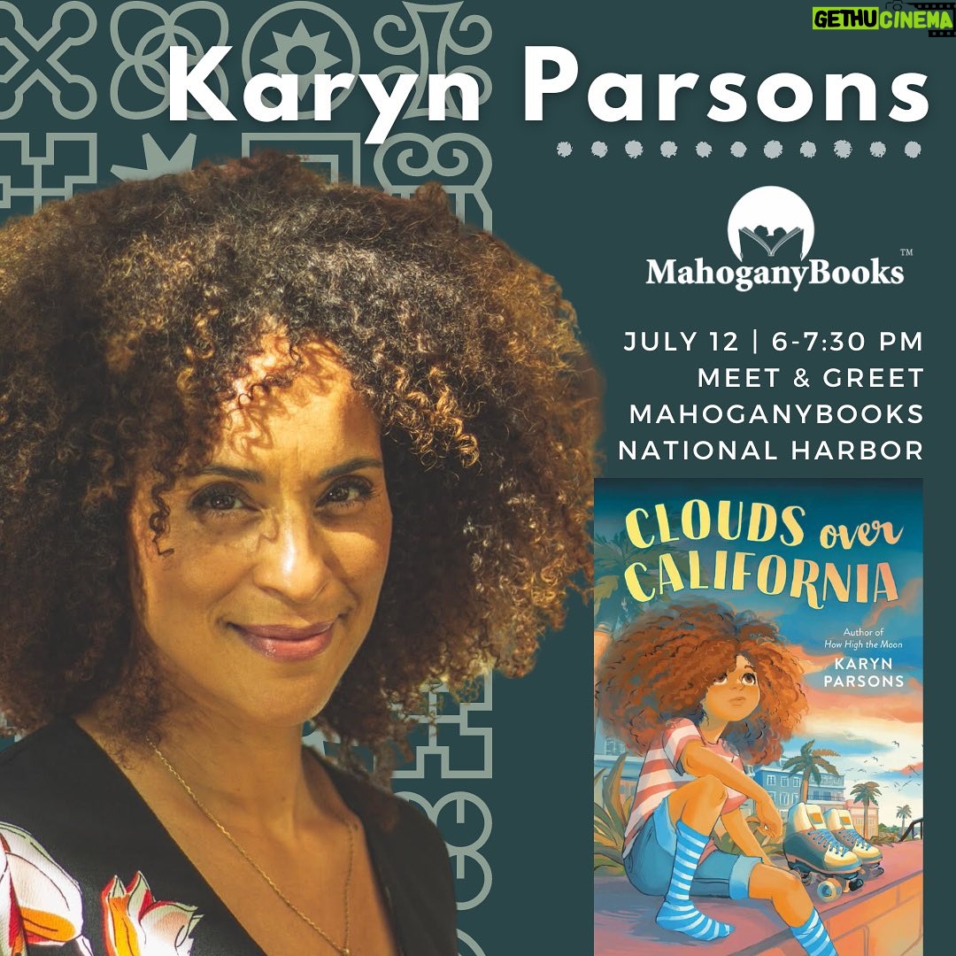Karyn Parsons Instagram - One of our faves is coming to town! We are elated to welcome actor, author, and director, @karynparsons for a special meet & greet book signing hosted by MahoganyBooks at our National Harbor location. Karyn Parsons is best known as the character “Hilary Banks” on the television show, “The Fresh Prince of Bel-Air.” Karyn also created Sweet Blackberry after being inspired by the true tale of a determined enslaved man and the remarkable lengths he traveled to find his freedom. Her new book, Clouds Over California, is another one we’re thrilled about. A moving and heartfelt novel about how a girl's family and friendships are turned upside down—just as the world is changing in 1970s Los Angeles. To top it all off, Stevie's older cousin Naomi is coming to live with the family in an attempt to keep her from a "bad" crowd—The Black Panthers. Stevie agrees to keep Naomi's secrets. She's the cool big cousin, after all, and Stevie can't help but notice the happy, positive effect the Black Panthers are having on Naomi's confidence and identity—just like how Mom is making decisions for herself, even when Dad disapproves. Bring your kiddos and join us! See our bio for the 🔗 to events #MahoganyBooks #blackbooksmatter #karynparsons #cloudsovercalifornia