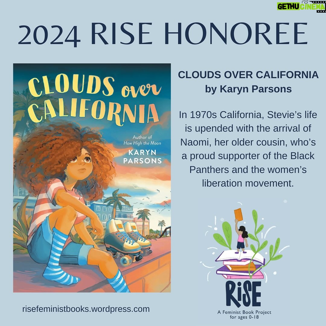 Karyn Parsons Instagram - Honored! Thank you, #risefeministbookproject !!!🙏🏽 #cloudsovercalifornia ⛅️🌴🛼🤸🏽♀️ “…it brought complex, nuanced issues to life in a way that is compelling and accessible for middle-grade readers… young people will find so much in Stevie’s story that will resonate and… help readers connect with older generations of their families and give them valuable context for understanding contemporary events.” ❤️