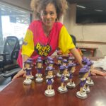 Karyn Parsons Instagram - Thanks, @akronrubberducks for a great day! I had so much fun! #hilaryasabobblehead