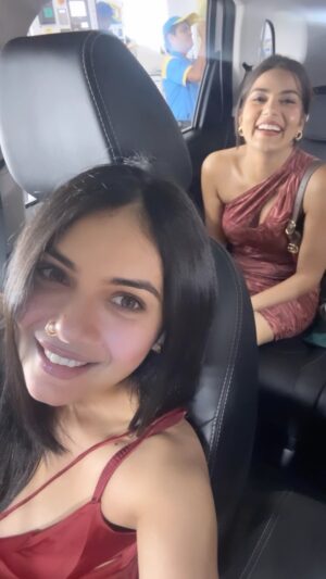 Kashish Rai Instagram - Goofiness is my middle name! 😋
The one who matches the level of my madness is this pretty girl! @nityadwivedi26 
#travelshenanigans 
.
#live #love #laugh