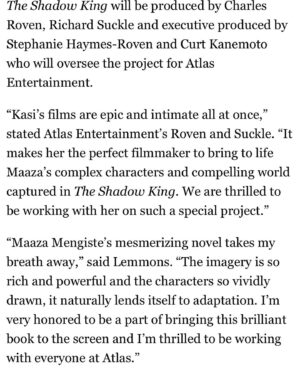 Kasi Lemmons Instagram - So much gratitude for this amazing project 🙏🏽 Thank you my friend, the Great Greg Gorman for the photograph ❤️