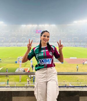 Kasturi Chhetri Instagram - আমরা কারা? 
জিতলো কারা? 💚❤️

#joymohunbagan 💪🏻