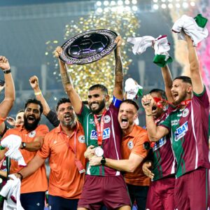 Kasturi Chhetri Instagram - For all the hard work, sacrifices, blood, sweat and tears that the world doesn’t see. 

You did it and I couldn’t be more proud of you and the entire team 💚❤️

CHAMPIONS OF INDIA 🛡️ 

#joymohunbagan