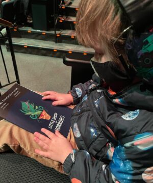Kate Reinders Instagram - Luke’s first musical!! Seeing Daddy @asamonsky in LSOH at @alabamashakespeare (Yup. He loved it. He’s singing it now as I write this. The love affair has begun! 🥰)