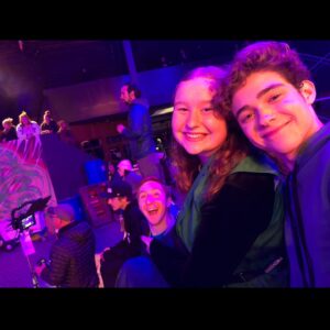 Kate Reinders Instagram - And then there was that day @larrysaperstein @julialester and I went to watch @joshuatbassett shoot his incredible stunt bike/skateboard extravaganza number… that also was cut!  But look at those cuties. 🩷