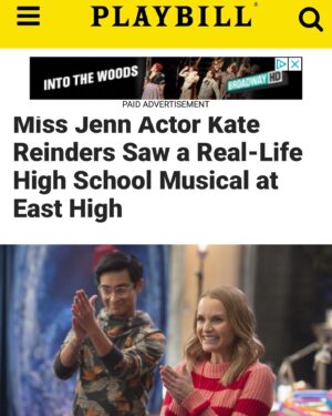 Kate Reinders Instagram - Thank you @playbill for this!! If you read it, it mentions me learning a Bible verse ASAP to secure my role as Scrooge in our 3rd grade production of #achristmascarol . Scroll to see the photographic evidence! ❤️🎄#theatrechangeslives 
@highschoolmusicalseries