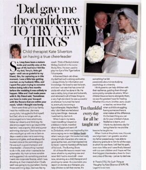 Kate Silverton Instagram - Beautiful tribute to my darling dad Terence George - Terry … in this months @womanandhome magazine. He is no longer by my side but always in my heart and in spirit.. thank you @womanandhome for such a beautiful feature on how his inspiration and legacy lives on ♥️

Thank you @simphotographyuk for capturing such a beautiful memory for life 

#father #fatherhood #parenting #family #love #daughterlove❤️