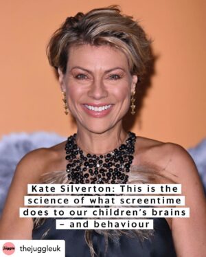 Kate Silverton Instagram - On the issue of #screentimealternatives - thank you @thejuggleuk for publishing an extract of my book ‘there’s still no such thing as naughty’ following their post below .. 

‘As adults, we’re slowly waking up to the negative impact screens have on our lives. So why is the amount of time our children are spending on screens increasing?
 
In her new book, There’s Still No Such Thing As Naughty: Parenting In The Primary Years, @katesilverton explores exactly what screentime is doing to our children’s brains and behaviour. 

Tap the link in my bio to read an exclusive extract’.