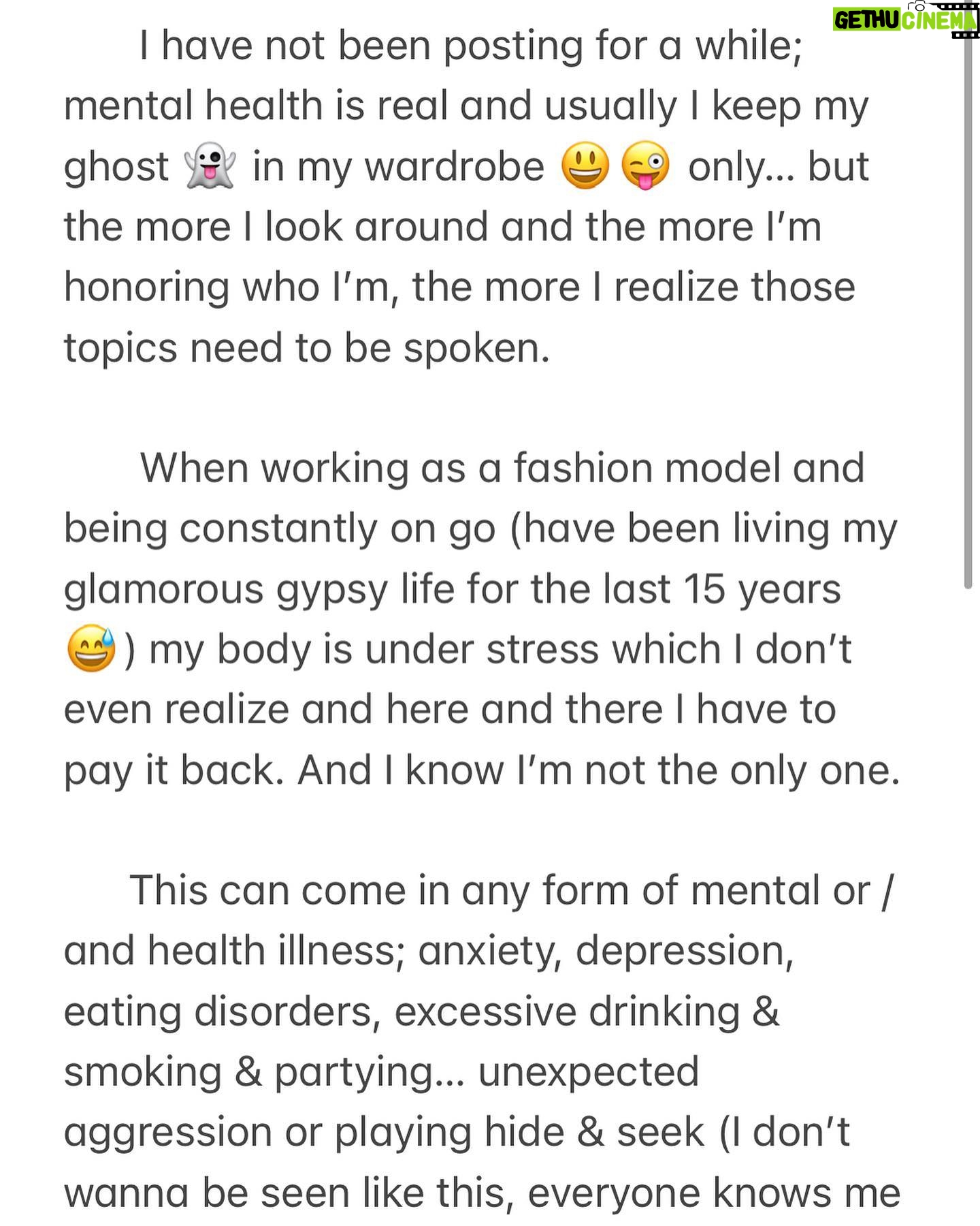Kate Cast Instagram - I usually keep my ghost š» in my wardrobe šš ⦠but the more I look around and the more Iām honoring who Iām, the more I realize those topics need to be spoken. When working as a fashion model and being constantly on go (have been living my glamorous gypsy life for the last 15 years š
) my body is under stress which I donāt even realize and here and there I have to pay it back. And I know Iām not the only one. This can come in any form of mental or / and health illness; anxiety, depression, eating disorders, excessive drinking & smoking & partying⦠unexpected aggression or playing hide & seek (I donāt wanna be seen like this, everyone knows me just in certain way - social trap) but Hey, we all go through something. No oneās life is perfect and every single one of us has behind some emotional trauma/s and programs we are constantly running on. Most of us might not been even realizing that, maybe just in some dark moments but we run away from them the same minute they occur - just to not have to deal with them (this happen on subconscious level) and we keep running till our breath lasts. Till we cannot run anymore ( for me it was always sport what helps me to get back into my happy mood but when being constantly injured and having twisted ankle on top of it nowā¦š
so I mean this literally- I feel like I have no option that to start to listen (again and almost religiously sort of speak š£ ) what my inner voice - has in her mind for me otherwise I couldnāt be really happy. I canāt be šÆ satisfied with my life no matter how many covers I have done, no matter which famous designers, photographers I have been working for / with⦠which celebrities I have been partying, which 5* restaurants I have been eating in, cool parties, film festivals, important gala events I have been attending⦠no matter how rich and famous were the guys they wanted to take me out were⦠All of this was never really making much sense to me⦠ā¤ļø I still have the same questions in my head what Iāv had since I was about 3 years old; WHY AM I HERE? AND WHATāS MY PURPOSE? WHY ALL OF THESE FORā¦?
