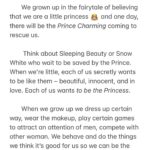 Kate Cast Instagram – We grown up in the fairytale of believing that we are a little princess 👸🏼 and one day, there will be the Prince Charming coming to rescue us.

  Think about Sleeping Beauty or Snow White who wait to be saved by the Prince. When we’re little, each of us secretly wants to be like them – beautiful, innocent, and in love. Each of us wants to be the Princess.

  When we grow up we dress up certain way, wear the makeup, play certain games to attract an attention of men, compete with other woman. We behave and do the things we think it’s good for us so we can be the best version of his ideal girlfriend. 

  From romantic movies, we have learned that we should wait for Mr. Right. 
We all love to watch Pretty woman or Sex in the city over and over again. 
Every typical romantic movie ends with getting him and being a complete woman for the first time in life. Without him, we’re nothing.

I don’t know if it’s just me but I have had enough of these manipulations telling us that there’s nothing more important in this world then getting the love of man.
They cheat on us, they are not serious and all the ‘good ones’ seem to be taken already or become the gays. 😅

I call it the Princess syndrome. 

  Living in this way, you can never start living like your life really matters. You feel incomplete without him, so you don’t create the life that you dearly want. You tell yourself that it will come once he marries you. Thus you cut off parts of yourself and put your life on hold.

Do you know what the funniest and saddest thing is? He doesn’t want the needy Princess who is envious of other Princesses. He wants a real woman who enjoys herself and her life, regardless of whether he has arrived yet.

But When you focus on yourself, your inner growth, and cultivating your beautiful heart, then miracles happen. Then you can have anything you want because only then you’re in alignment with the Universe.

I believe that it’s time to drop this Princess Syndrome because it doesn’t serve you. It only makes you wait for something that is already within yourself.

With love 💕 

 #spiritualbitch
