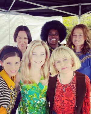 Kate Mara Instagram - Repost from @elizabethbanks
•
#CallJane is in theaters today. This amazing group of women are in it and their work and spirit lifted me up the whole time! 
I caught @wunmimosaku dancing (swipe!) that’s how much fun we were having. 
Enjoy what we made with love. #sigourneyweaver @therebeccahenderson #kristinaharrison @msphyllisnagy
