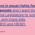Kate Mara Instagram - The Alabama legislature is considering legislation that would make it a felony to provide medically necessary health care to transgender youth. These bills are opposed by every major medical association in the United States. If passed, these bills will seriously harm youth in Alabama and across the South. I join Alabama organizers, pediatricians, medical associations, civil rights organizations, and businesses in calling on the Alabama House to vote NO on SB1 & HB10. Trans’ kids lives depend on stopping these bills. #protecttranskids #transrightsarehumanrights @acluofalabama