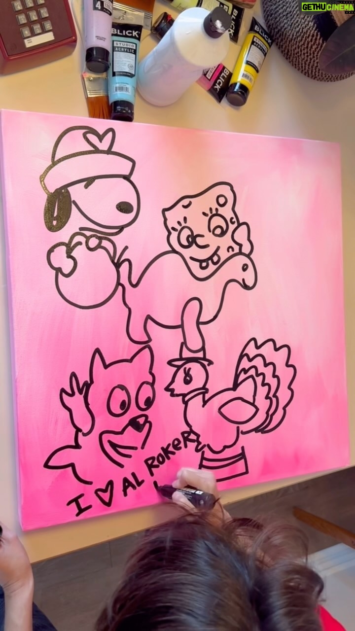 Kate Micucci Instagram - I love the parade! Today I drew it while watching it. Happy start to the holiday season! #macysthanksgivingdayparade #alroker #spongebob #bluey #snoopy #smurfs #newyorkcity #artistsoninstagram