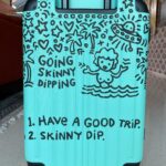 Kate Micucci Instagram - 1. My suitcase modeling gets interrupted by @clairesinclairsinclair 2. Important order of things.