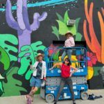 Kate Micucci Instagram - My friends @dabsmyla have painted a new mural! It was so much fun getting to watch them work this week. Not only are they some of my favorite painters ever, they are also great friends. And they make Los Angeles extra magical with their art on the streets! Thanks Darren and Em! ✨✨✨✨✨