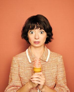 Kate Micucci Instagram - Such a fun shoot with @stephgirardphoto! Hair and makeup by @andiesleeman 🍦