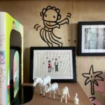 Kate Micucci Instagram - Last night I was so amped about the good WGA news, I started drawing on the walls. Coat of green and pink painted by my 3 year old. It was a collab. Gonna keep going with it.