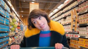 Kate Micucci Instagram - Grocery Store video out now. @caitlin.gerard @rawbean720 and I had so much fun running around with and iPhone and hoping people wouldn’t mind me singing in the aisles. Super proud of how it turned out. Link in bio.