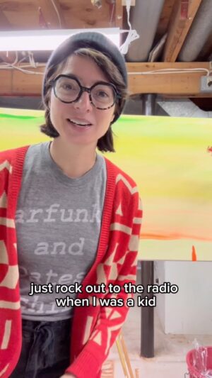 Kate Micucci Instagram - Making stuff in my parent’s basement 🎨