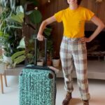 Kate Micucci Instagram - 1. My suitcase modeling gets interrupted by @clairesinclairsinclair 2. Important order of things.
