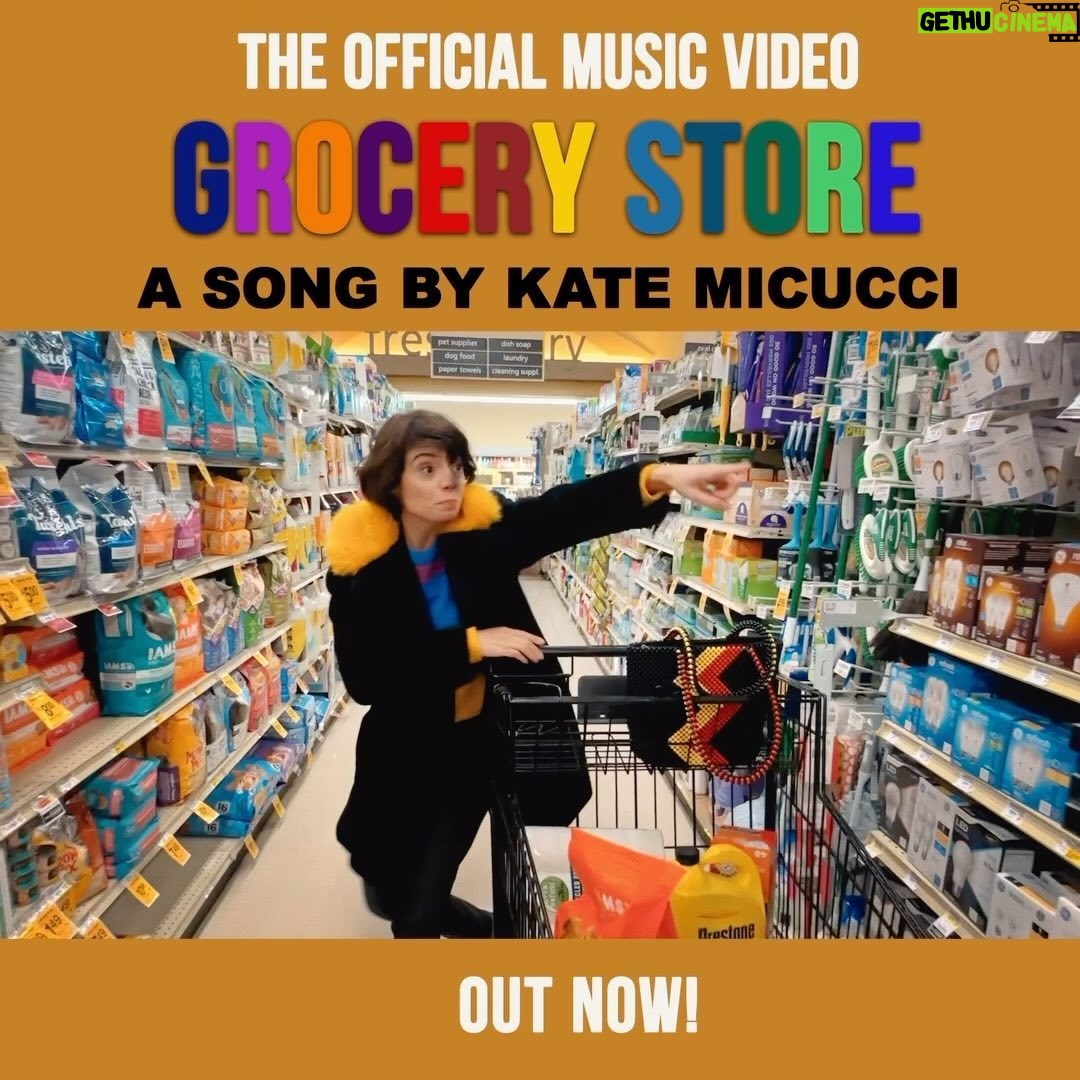 Kate Micucci Instagram - New music video out now! Directed by @caitlin.gerard and edited by @rawbean720. We had so much fun running around the grocery store. Thanks to the nice people at Ralph’s and Whole Foods too!