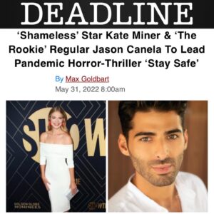 Kate Miner Instagram - Excited about this one! Love this talented cast and crew ❤️ #staysafe 

@jasoncanela @thekatalinav @carlosgutierrezdirects @teamdelf @afikomane @staysafemovie @afa_primetalent @innovativeartists @edarenas